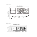 Minimalistische zwarte Love en Hart muurstickers met afmetingen voor decoratie - HA036-30x90 Valentijnsstijl / Zwart