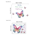 Bunter Schmetterling Wandtattoo mit Motivationsspruch May You Always Be Brave Enough To Fly - Inspirierendes Schmetterlingszitat (YD295)