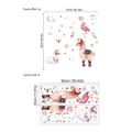 Cartoon elephant and cloud wall stickers for kids room with colorful hot air balloons - Alpaca & Flamingo Style (ZC248)