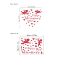 Valentinstag Aufkleber mit roten Amor-Silhouetten und Herzen als Dekoration - Rote Silhouette Amor Stil (ZA302_30*60)