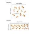Cartoon tiger on moon wall decals with stars for kids bedroom decoration - 30*90cm / Yellow