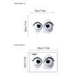 Lustiger Aufkleber mit großen Augen Wimpern und schwarzem Tropfeffekt PVC Wandtattoo - HMY6-2232/20*30cm*1 Blatt (Ohne Beutel) / Schwarz