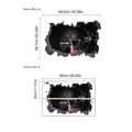 3D broken wall effect rock music sticker with electric guitar and drums design - Rock Instruments Theme (YB672/30*90cm*2pcs)
