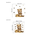 Cartoon brown bear and bees wall sticker for kitchen, self-adhesive decal ZA2717 - Bear and Bee Style (30x30cm)
