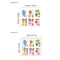 Cartoon ocean world wall stickers with whales and turtles for kids bathroom decor - 40*45cm / Pink