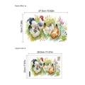 Vinilo decorativo de PVC impermeable con diseño de gallinas y flores para la cocina - Patrón de Grupo de Pollitos (PC191/20*29.5cm)