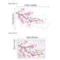 Adesivo da parete con rami di ciliegio rosa e petali per decorazione della camera - Stile Ramo di Ciliegio (YD492) / Rosa