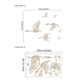 Fliegende Schwan Wandtattoo Set für Wohnzimmer Deko mit Größenangaben und Maßen - Fliegender Schwan Stil (ZC474)