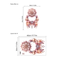 Wandtattoo mit rosa Mandala Blumen und Federn aus abnehmbarem PVC in Farbverlauf - Mandala Feder Stil (ZA270)