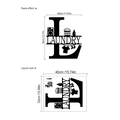 Black Laundry Room Wall Sticker with L letter and washing icons in 30x35cm size - 35x30CM / Black