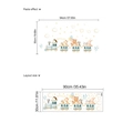 Wandsticker mit Cartoon-Tierzug fürs Kinderzimmer mit Bär Fuchs und Hase in Aquarell - ZC219 90x30cm
