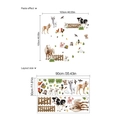 Farm animals wall stickers featuring watercolor cow horse and pig for kids bedroom decor - ZC532 (2 Sheets)