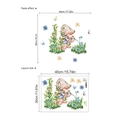 Waldelfe Blumen Wandtattoo mit süßem Zwerg und Schmetterlingen für Wohnzimmer Deko - Garten Gnom Blumen Gießen (ZC372) / ZC372 / 30*40cm * 1 Blatt (Ohne Beutel)