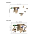 Vliegende wilde eend muurstickers set voor woonkamer decor, 96x52cm zelfklevende stickers - ZC476/40*60cm / Bruin