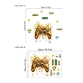 Golden fluid drip game controller wall stickers for gaming room decor and wall decals - Yellow Gamepad (ZC466)