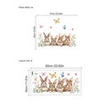 Easter bunny and butterfly wall stickers for kids nursery room decor in watercolor style - Easter Rabbit Style 2 (ZC647)