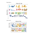 Educational animal wall decals with numbers 1-10 for kids room and nursery wall decoration - Numbers And Animals (XC024)