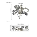 Tropische monstera muursticker in zwart-wit met plakeffect en afmetingen voor decoratie - 30*90cm*1 Vel (Zonder Zak) / Grijs