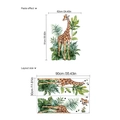 Wandaufkleber mit Giraffen und tropischen Pflanzen für Wohnzimmer und Schlafzimmer Deko - ZC575 Stil (30x90cmx2 Blatt) / Grün