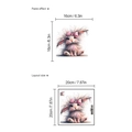 Easter fluffy rabbit toilet sticker, self-adhesive PVC bathroom wall art decal, 20cm layout - Pink / 20x20cm (SC082)