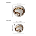 Pegatina de pared de serpiente 3D animada con patrón moteado para decoración de baño - 30*30cm / Estilo de serpiente marrón (ZC568)
