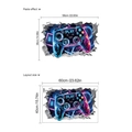 Vinilo decorativo mando de juego 3D con efecto de rotura para decoración de casa en PVC - Estilo ZC570 (40x60cm) / Azul
