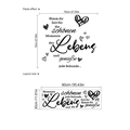 Inspirational German quote wall sticker with heart pattern for living room decor - ZC556 Style (ZC556)