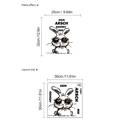 Funny cartoon rabbit toilet sticker decal, removable PVC wall art for bathroom decor - SC070 Style (30x30cm) / Black
