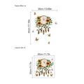 Self-adhesive sunflower dreamcatcher wall decal with feathers and colorful butterflies - Sunflower Dreamcatcher Style (PC530) / 30x30cm (1 Sheet)