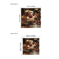Kitchen wall sticker featuring cartoon chef cooking with layout and paste size guides - Fat Chef (ZB547) / Square (40x40cm)