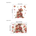 Adesivi murali rose rosse 3D con farfalle per decorazioni soggiorno e camera - ZB541/40*60cm*1 Foglio (Senza Borsa)