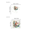 Vinilos decorativos de ardilla y flores en PVC con guía de diseño y dimensiones de uso - Estilo Ardilla E Ipomoea (SC112)