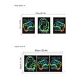 Neon gamecontroller en headset muursticker voor gamer kamer decor, 67x27cm vinyl sticker - 30x60cm*1 Vel (Zonder Zak)