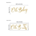 Adesivo murale glitter oro Oh Baby per decorazione feste, misura 86,7cm x 36cm - YD277/30*90cm