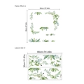Muurstickers met groene planten van PVC voor woonkamer decoratie 95x95cm - Aquarel Groene Planten Stijl (ZC619)