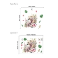 Vinilo decorativo autoadhesivo de oso polar y flores para dormitorio y cuarto infantil - 30x40cm