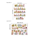 Animal alphabet train wall stickers for kids bedroom decor with ABC learning decals - 30x90cm Two Sheet Set (Without Bag)