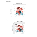 Wandtattoo zum Muttertag mit Blumenmuster und selbstklebendem PVC-Layout-Design - Mutter Und Kind Illustration (30x30cm)