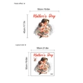 Self-adhesive Mother's Day wall decal featuring a mother and child embrace, 50x55cm size - 50x55cm