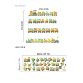 Educational alphabet train wall stickers for kids bedroom with colorful letters Aa to Zz - ZC672 (30x90cm)