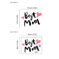 Best Mom self-adhesive wall sticker with pink heart for Mother's Day home wall decor - 30x40cm