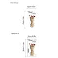 Self-adhesive PVC wall sticker with rose bouquet and Thanks Mom text, 16x30cm layout size - HMY7-1-17 (16*30cm)