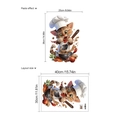 Waterproof PVC kitchen wall sticker featuring a cute cartoon cat chef and vegetables - Cartoon Chef Cat Style (ZC355)