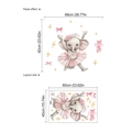 Adesivi murali elefantino ballerina rosa con fiocco decorazione cameretta 60x40cm - Stile PB508 (PB508)
