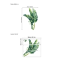 Adesivi murali con foglie di palma tropicale in PVC verde per decoro soggiorno - Stile Foglie di Banano Verdi Tropicali (ZB648)