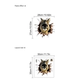 3D süße Wasserschwein Wandsticker für Badezimmer Deko mit Größenabmessungen - Wasserschwein (PC593) / 30x30cm
