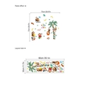 Cartoon monkey wall decals with palm trees and educational reading quote for kids room - Cartoon Monkey Reading (ZB584) / 30x90cm