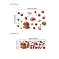 Self-adhesive red apple and cherry fruit basket wall decals for kitchen decor - PB449 Apple Cherry Fruit Basket Style / Large Layout
