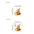Self-adhesive PVC wall sticker featuring fried chicken and iced tea for kitchen decor - Food Drink Illustration (PC594)