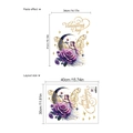 Selbstklebender PVC-Wandsticker mit violetter Fee und Rose mit Valentinstags-Mondmotiv - Mond Rose Fee Stil (ZA305) / Mittel